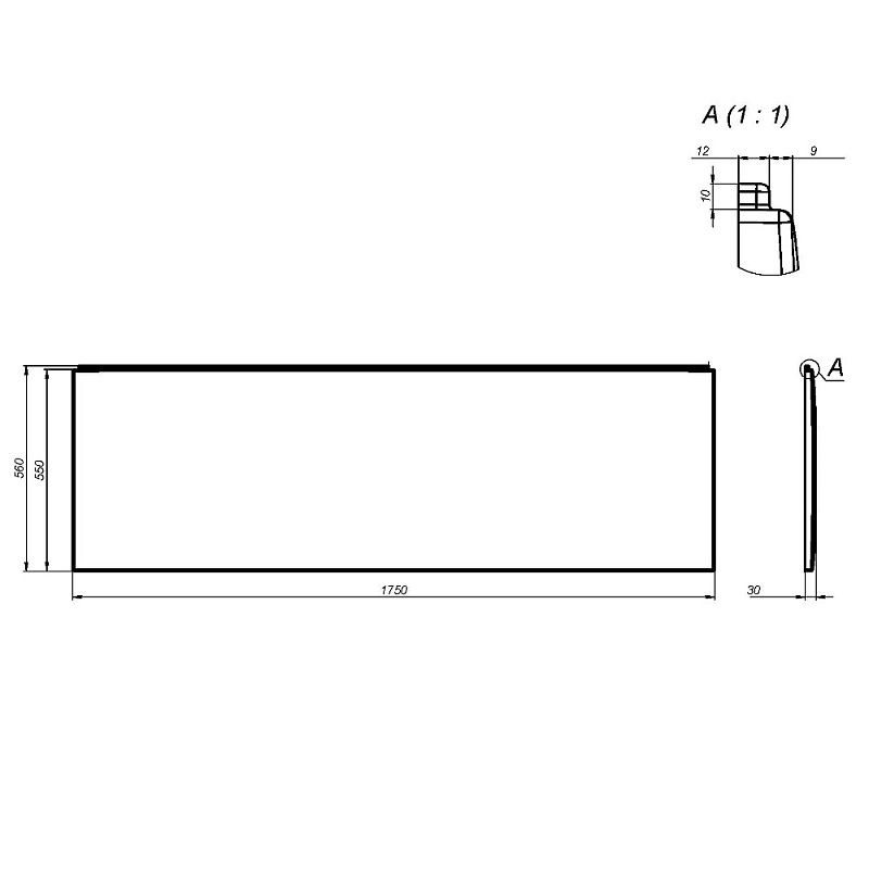 Экран для ванны фронтальный AM.PM X-joy 175 W94A-175-075W-P