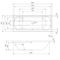 Акриловая ванна AM.PM Above 150x70 W9XA-150-070W-A — 8