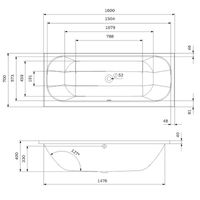 Акриловая ванна AM.PM Above 160x70 W9XA-160-070W-A — 8