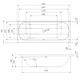 W9XA-170-075W-A Ванна акриловая Above 170x75