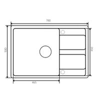 Кухонная мойка из искусственного камня ZorG Apollo 78 серый жемчуг — 2