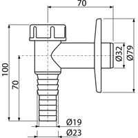 Сифон для стиральной машины AlcaDrain (AlcaPlast) APS2 наружный (белый) — 2