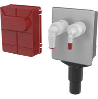 Сифон для стиральной машины AlcaDrain (AlcaPlast) APS6 под штукатурку (нержавеющая сталь) — 1