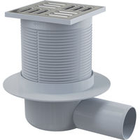 Душевой трап AlcaDrain (AlcaPlast) APV1 105×105/50 мм боковой сток решетка из нержавеющей стали гидрозатвор мокрый — 1