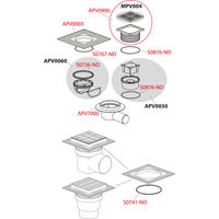 Душевой трап AlcaDrain (AlcaPlast) APV26C 105×105/50 мм боковой сток решетка из нержавеющей стали воротник изоляции 2–го уровня гидрозатвор сухой — 3