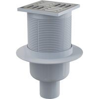 Душевой трап AlcaDrain (AlcaPlast) Smart APV32 105×105/50 мм прямой сток решетка из нержавеющей стали гидрозатвор комбинированный — 1