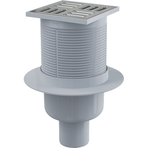 Душевой трап AlcaDrain (AlcaPlast) Smart APV32 105×105/50 мм прямой сток решетка из нержавеющей стали гидрозатвор комбинированный