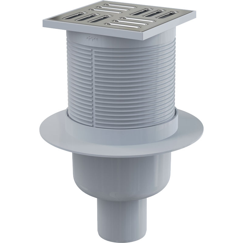 Душевой трап AlcaDrain (AlcaPlast) Smart APV32 105×105/50 мм прямой сток решетка из нержавеющей стали гидрозатвор комбинированный