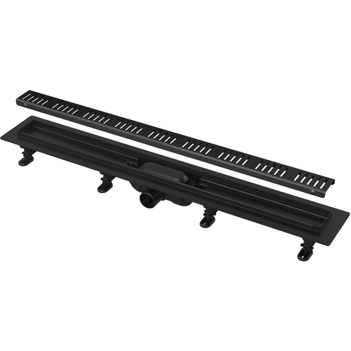 Душевой лоток AlcaDrain (AlcaPlast) APZ10BLACK-850M перфорированная решетка черный матовый