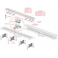 Душевой лоток AlcaDrain (AlcaPlast) APZ19-850 двусторонняя решетка — 3