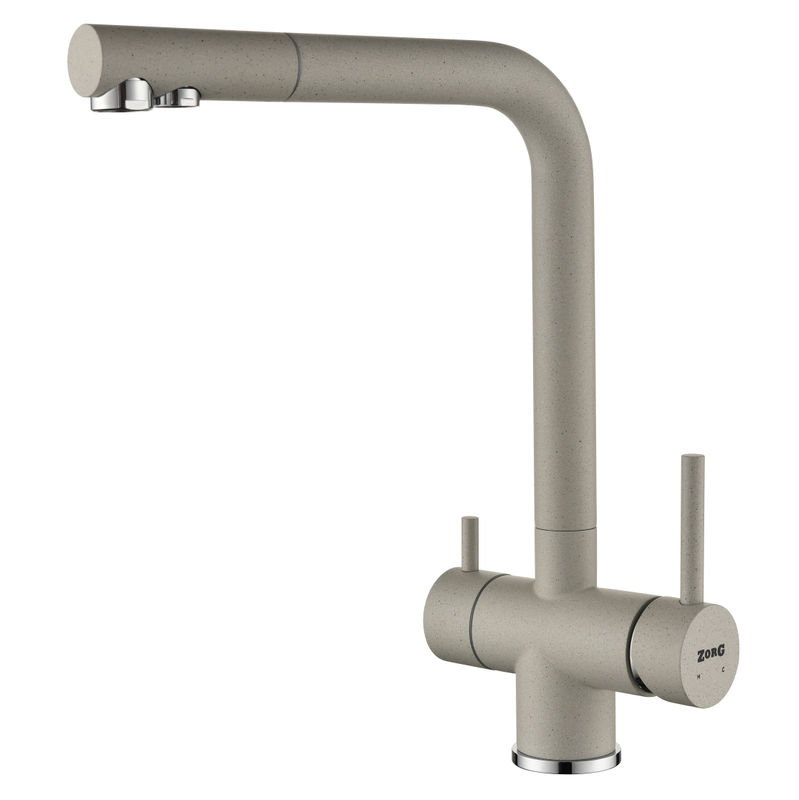 Смеситель для кухни ZorG ARGOS серый жемчуг