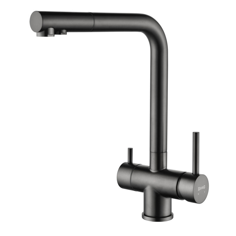 Смеситель для кухни ZorG ARGOS PREMIUM PVD Gunblack