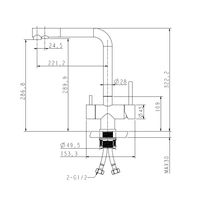 Смеситель для кухни ZorG ARGOS белый камень — 2