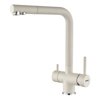 Смеситель для кухни ZorG ARGOS белый камень — 1