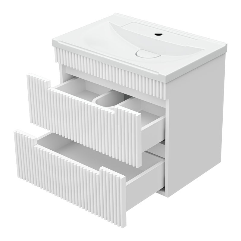 Тумба под раковину Brevita Ariana 60 подвесная с 2 ящ. / ARI-01060-0742Я белая эмаль