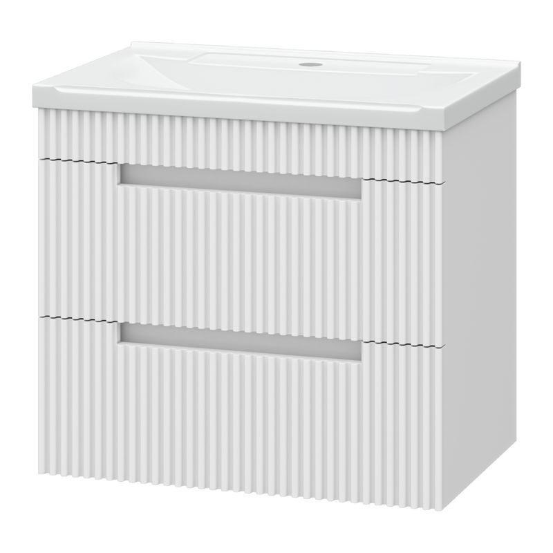 Тумба под раковину Brevita Ariana 60 подвесная с 2 ящ. / ARI-01060-0742Я белая эмаль