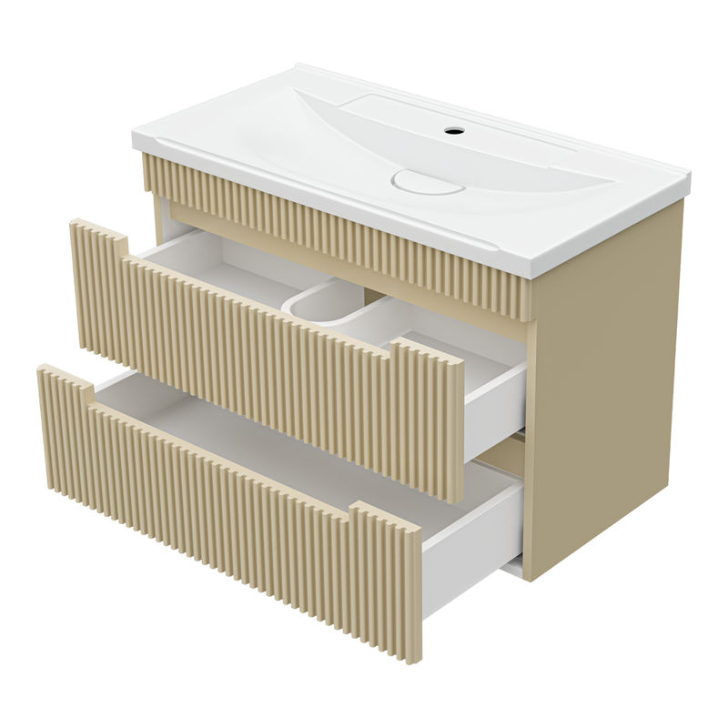 Тумба под раковину Brevita Ariana 80 подвесная с 2 ящ. / ARI-01080-03062Я капучино