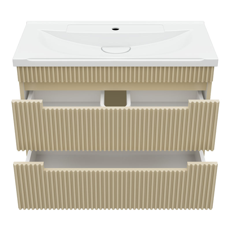 Тумба под раковину Brevita Ariana 80 подвесная с 2 ящ. / ARI-01080-03062Я капучино