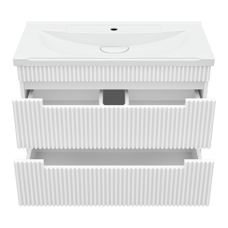 Тумба под раковину Brevita Ariana 80 подвесная с 2 ящ. / ARI-01080-0742Я белая эмаль