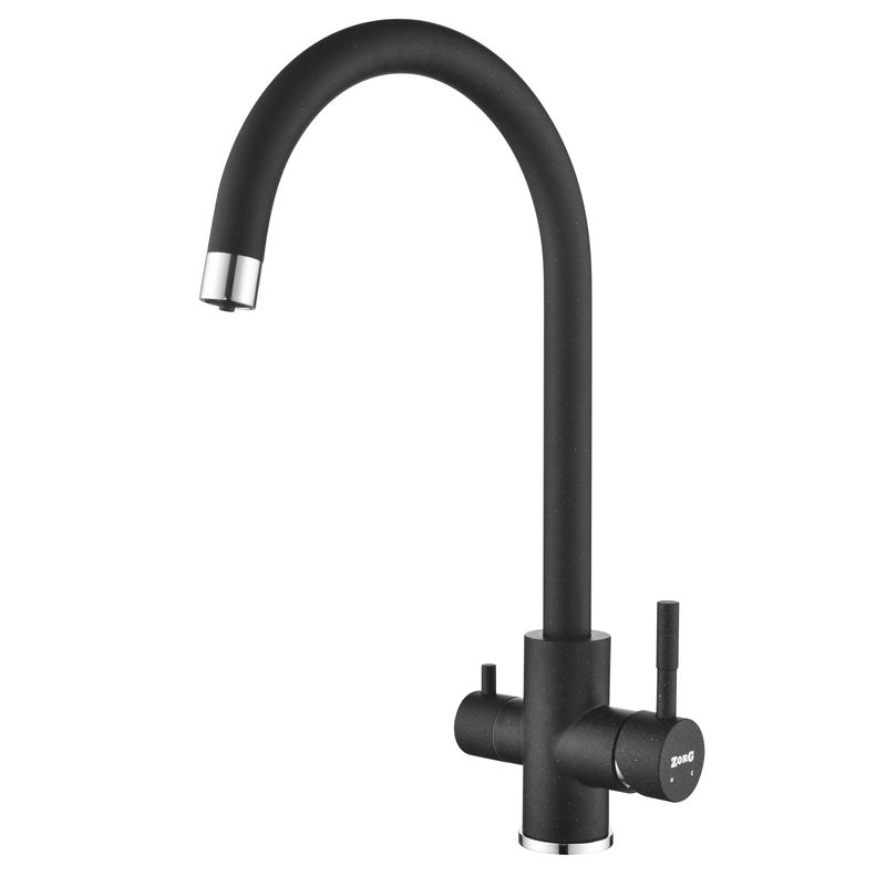 Смеситель для кухни ZorG ATLAS черный опал