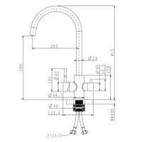 Смеситель для кухни ZorG ATLAS черный опал — 2