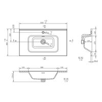 Раковина Brevita Rubi 80 B-RUB080-01 белая — 3
