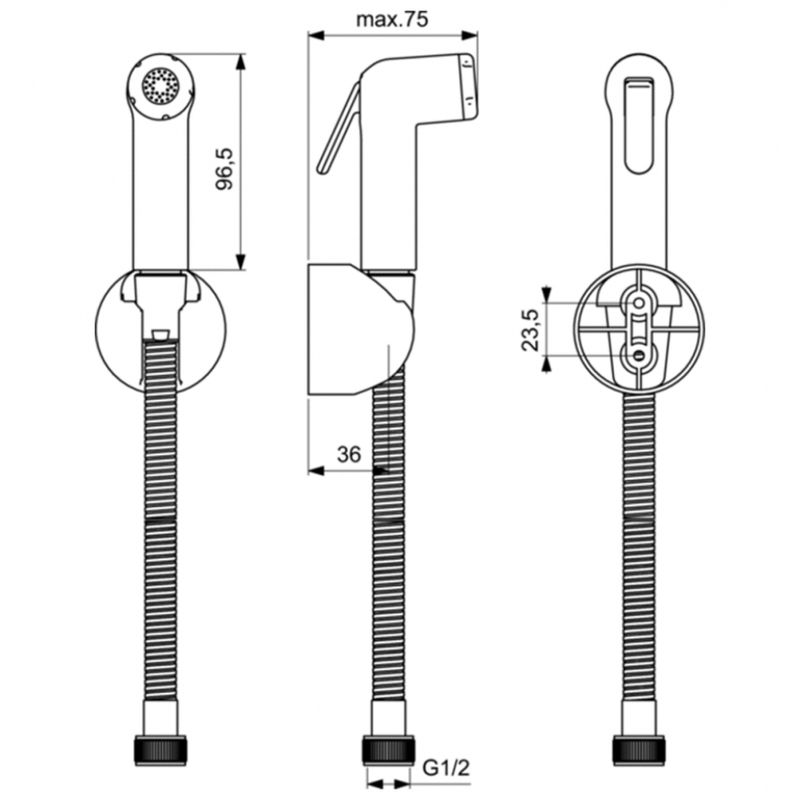 Гигиенический набор Ideal Standard Idealspray Eco хром