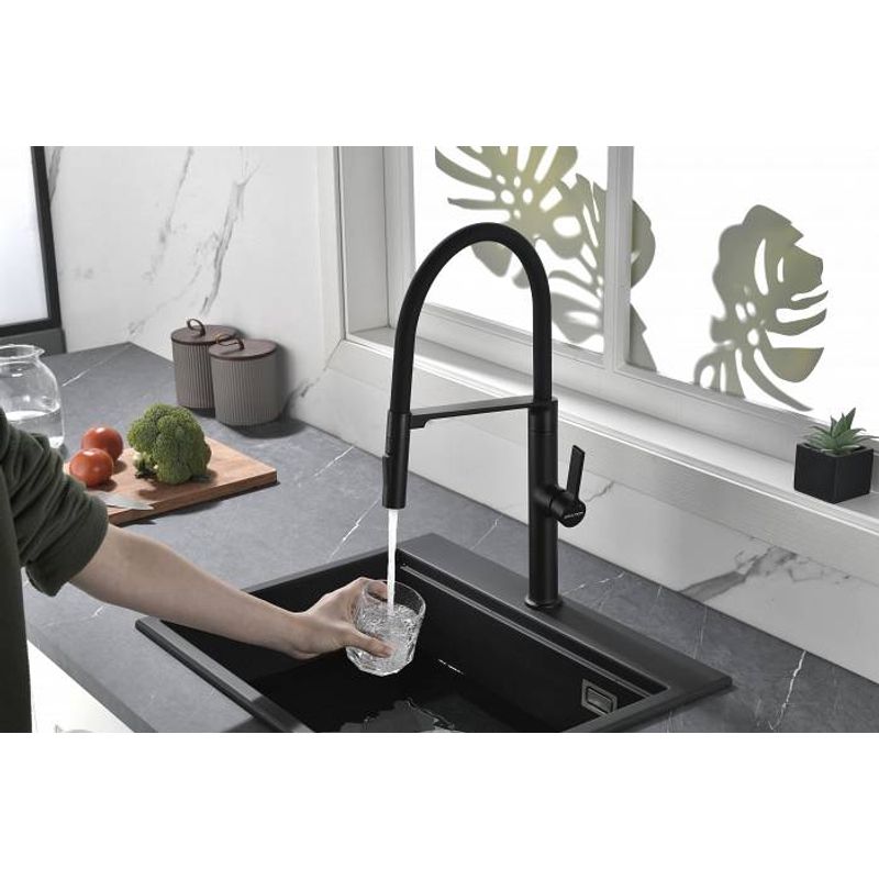 Смеситель для кухни Paulmark Barrel Ba214029-AN антрацит