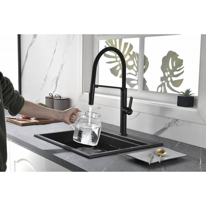 Смеситель для кухни Paulmark Barrel Ba214029-AN антрацит