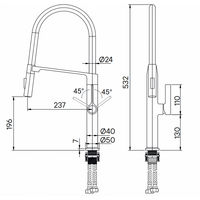 Смеситель для кухни Paulmark Barrel Ba214029-AN антрацит — 14