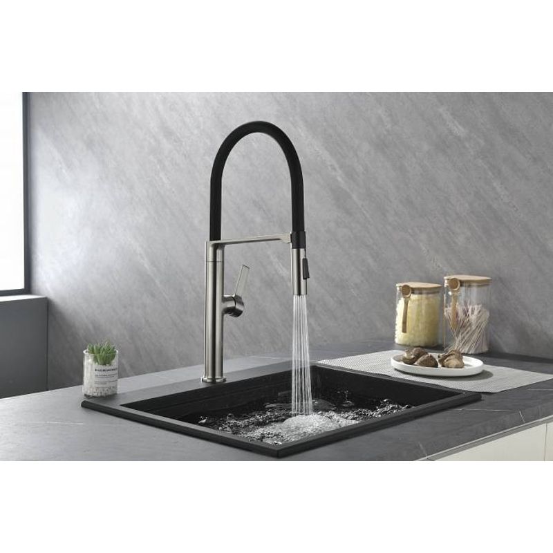 Смеситель для кухни Paulmark Barrel Ba214029-BS брашированная сталь