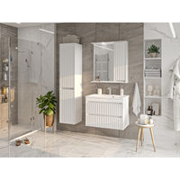 Шкаф-пенал для ванной Brevita Balaton 35 левый / BAL-05035-01-2Л белый — 5