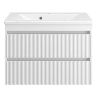 Тумба под раковину Brevita Balaton 80 подвесная с 2 ящ. / BAL-06080-01-01П2Я белый — 2