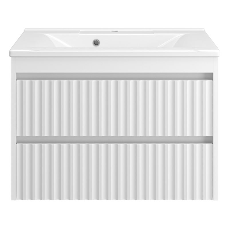 Тумба под раковину Brevita Balaton 80 подвесная с 2 ящ. / BAL-06080-01-01П2Я белый