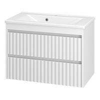 Тумба под раковину Brevita Balaton 80 подвесная с 2 ящ. / BAL-06080-01-01П2Я белый — 1