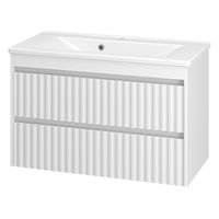 Тумба под раковину Brevita Balaton 90 подвесная с 2 ящ. / BAL-06090-01-01П2Я белый — 1