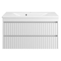 Тумба под раковину Brevita Balaton 100 подвесная с 2 ящ. / BAL-06100-01-01П2Я белый — 2