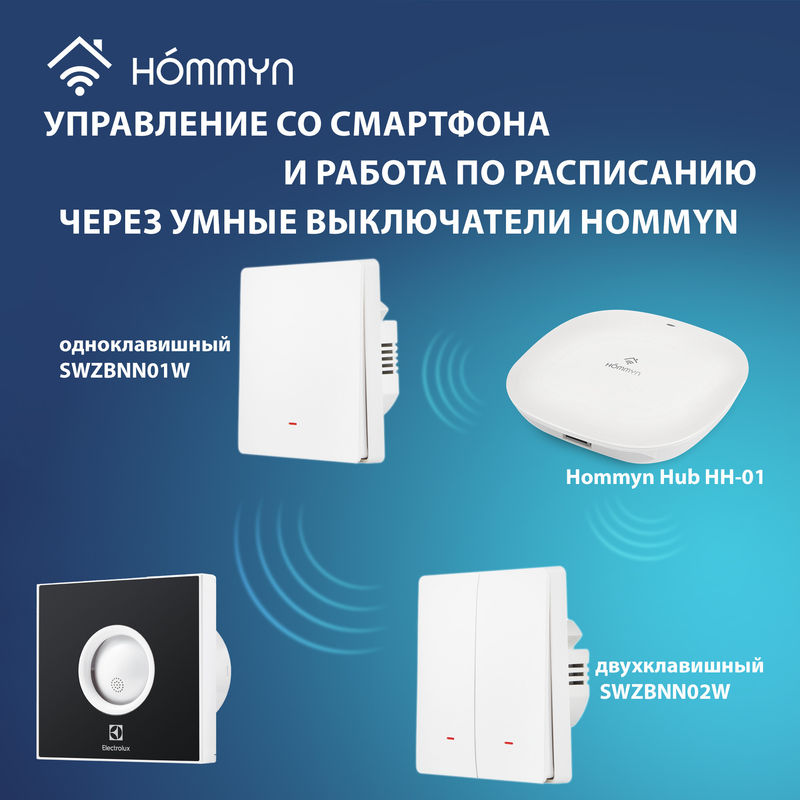 Вентилятор вытяжной Ballu BAF-SL 100 VP с обратным клапаном и тяговым выключателем