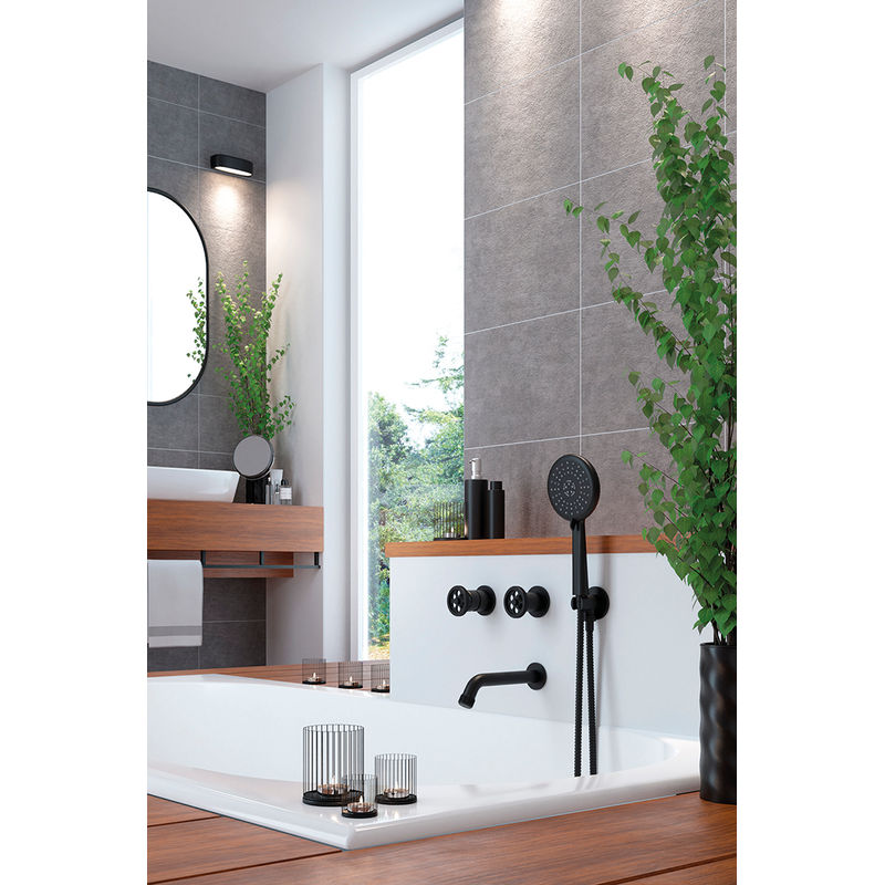 Душевая система скрытого монтажа Laveo Muro BAU_711P с изливом черный