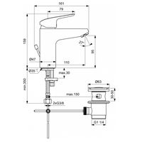 Набор смесителей для ванны Ideal Standard Ceraflex 3 в 1, хром — 6