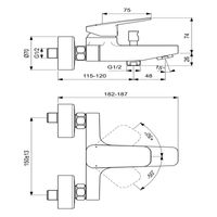 Смеситель для ванны Ideal Standard Ceraplan BD256AA хром — 5