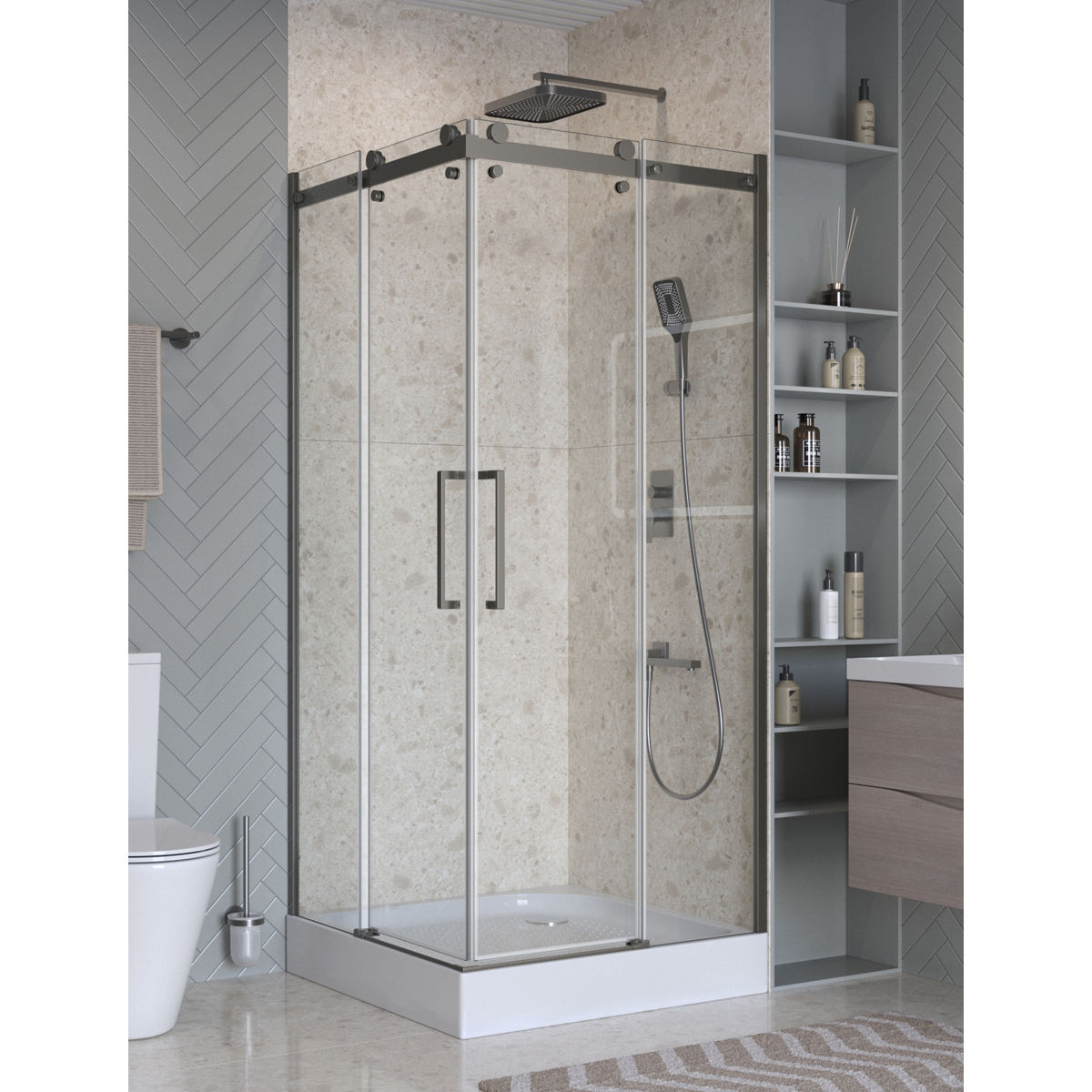 Душевой уголок BelBagno MARINO-2-A-2-90-C-GM