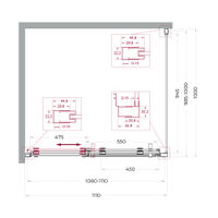 Душевой уголок BelBagno MARINO-2-AH-1-110/100-C-GM — 6