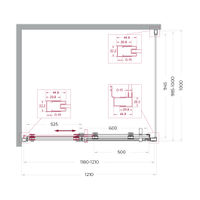 Душевой уголок BelBagno MARINO-2-AH-1-120/100-C-GM — 6