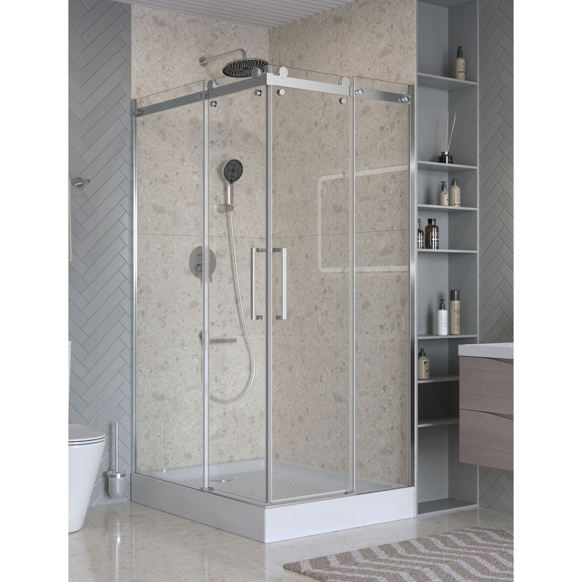 Душевой уголок BelBagno MARINO-2-AH-2-120/90-C-CR