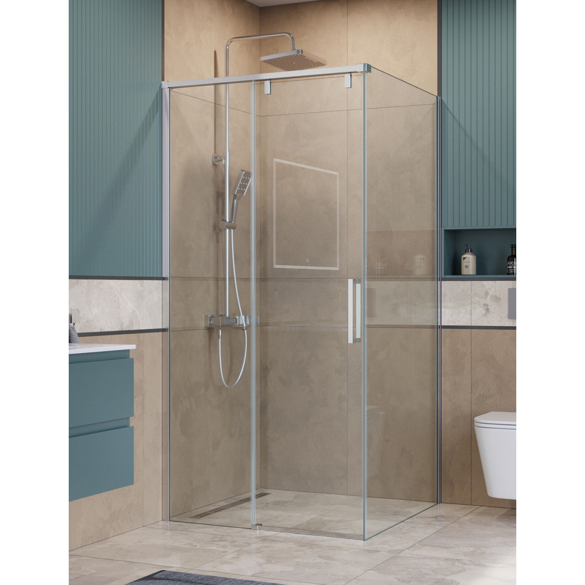 Душевой уголок BelBagno SOFT_CLOSE-1-A-1-100-C-Cr