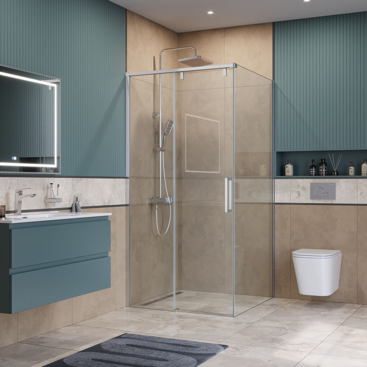 Душевой уголок BelBagno SOFT_CLOSE-1-A-1-100-C-Cr