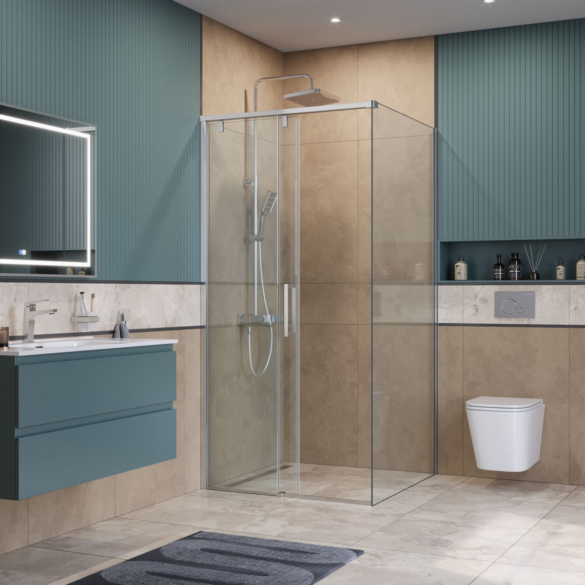Душевой уголок BelBagno SOFT_CLOSE-1-A-1-100-C-Cr