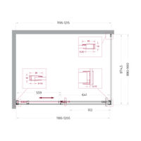 Душевой уголок BelBagno SOFT_CLOSE-1-AH-1-120/90-C-GM — 11