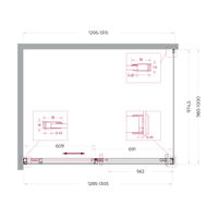 Душевой уголок BelBagno SOFT_CLOSE-1-AH-1-130/100-C-GM — 11